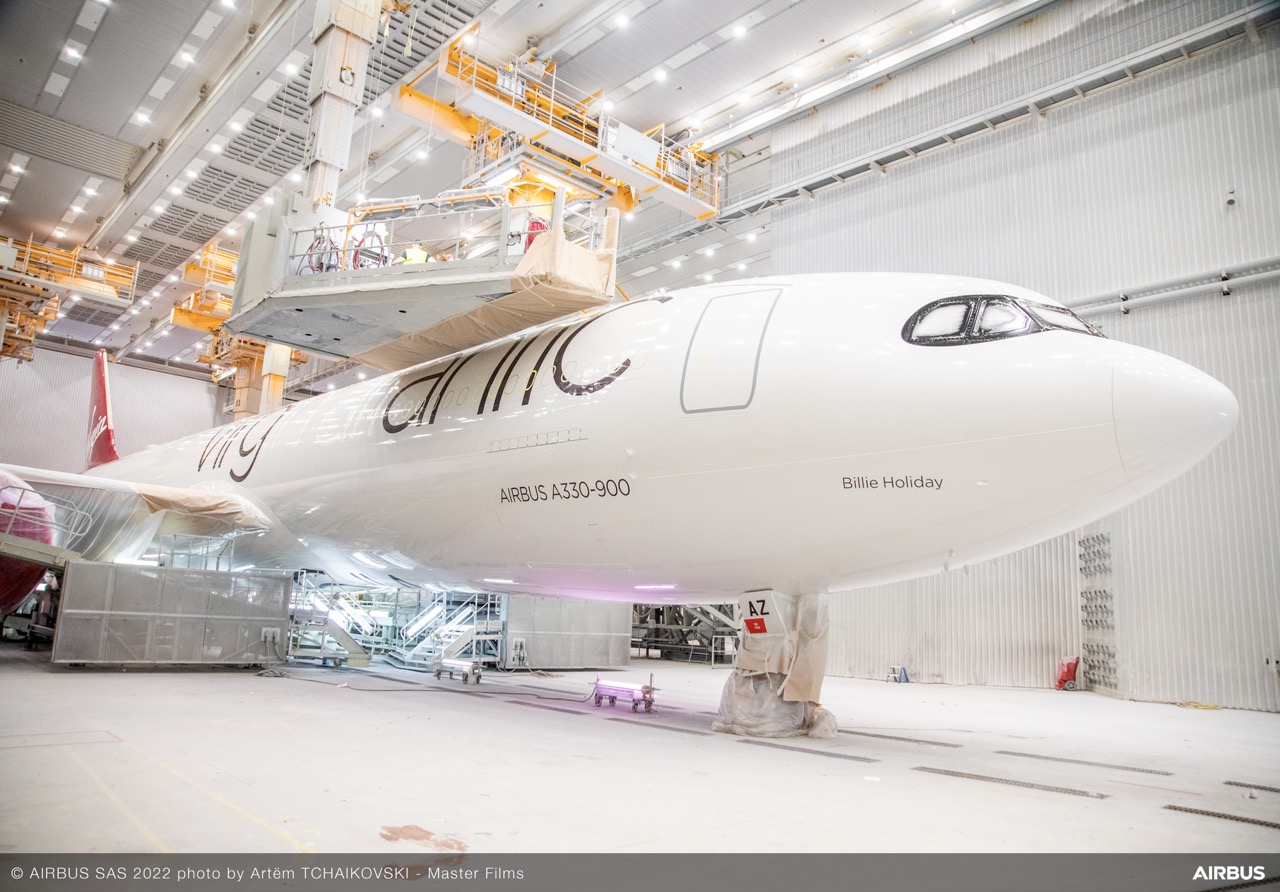 A330neo Virgin Atlantic Airways (MSN2018) being painted